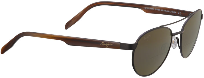 Matte Chocolate/HCL Lens Maui Jim Upcountry 727 Bifocal Reading Sunglasses View #1