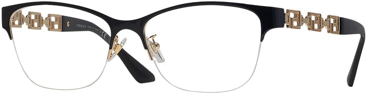 Square Black Versace 1270 Progressive No-Lines View #1