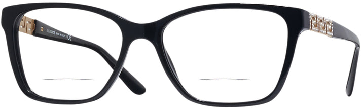 Square Black Versace 3192B Bifocal View #1