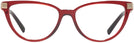 Cat Eye Transparent Red Versace 3271 Progressive No-Lines View #2