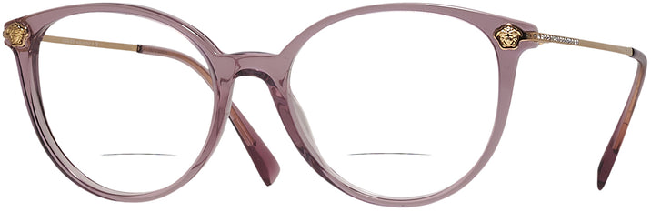 Square Transparent Violet Versace 3251B Bifocal w/ FREE NON-GLARE View #1