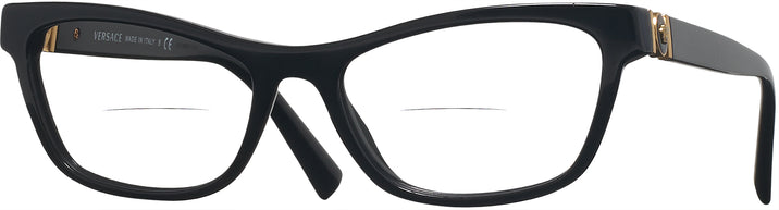 Cat Eye Black Versace 3272 Bifocal View #1