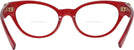 Cat Eye Transparent Red Versace 3282 Bifocal View #4