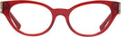 Cat Eye Transparent Red Versace 3282 Progressive No-Lines View #2