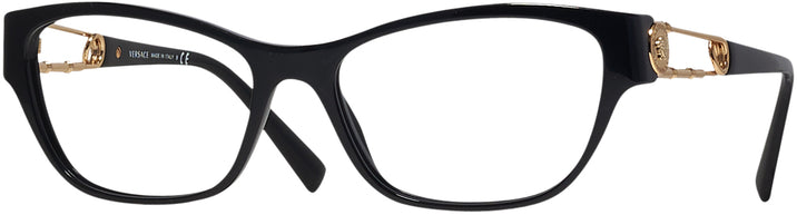 Cat Eye Black Versace 3288 Single Vision Full Frame View #1