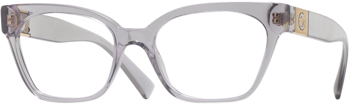 Cat Eye Transparent Grey Versace 3294 Single Vision Full Frame View #1