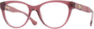 Cat Eye Transparent Red Versace 3304 Progressive No-Lines View #1