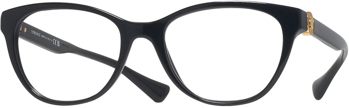 Cat Eye Black Versace 3330 Progressive No-Lines View #1