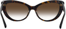 Cat Eye Havana Versace 4388 Progressive No Line Reading Sunglasses with Gradient View #4