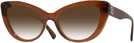 Cat Eye Trans Brown Versace 4388 Progressive No Line Reading Sunglasses with Gradient View #1