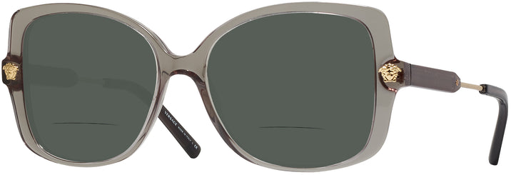 Oversized Trans Grey Versace 4390 Bifocal Reading Sunglasses View #1