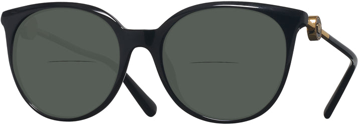 Oversized,Round Black Versace 4404 Bifocal Reading Sunglasses View #1