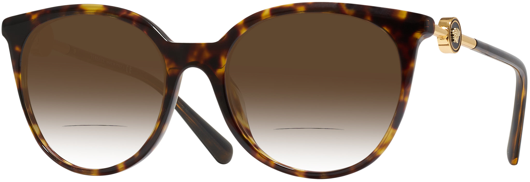 Trans Brown Versace 4388 w/ Gradient Bifocal Reading Sunglasses display picture 3