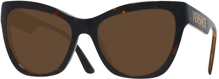 Cat Eye Havana Versace 4417U Progressive No Line Reading Sunglasses View #1