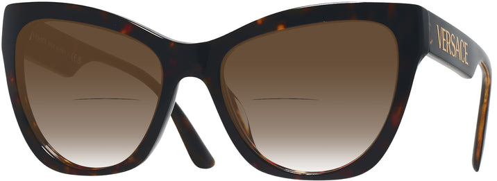 Cat Eye Havana Versace 4417U w/ Gradient Bifocal Reading Sunglasses View #1