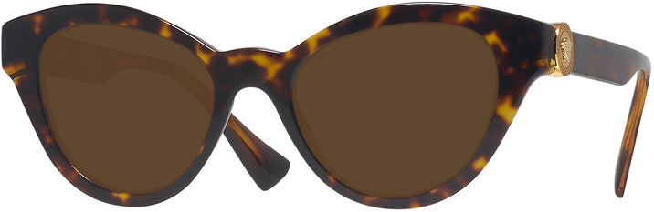 Cat Eye Havana/dark Grey Lens Versace 4435 Progressive No Line Reading Sunglasses View #1