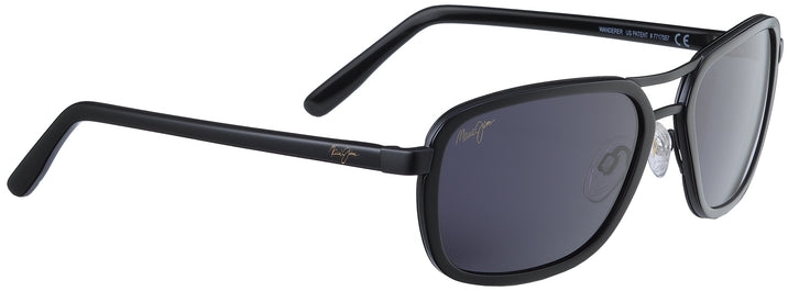  Gloss Black / Grey Lens Maui Jim Wanderer 289 View #1