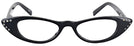 Cat Eye Midnight Black Cat Crazy Luxe Single Vision Half Frame View #2