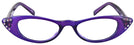 Cat Eye Purrfect Purple Cat Crazy Luxe Single Vision Half Frame View #2