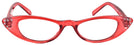 Cat Eye Ruby Red Cat Crazy Luxe Single Vision Half Frame View #2