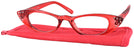 Cat Eye Ruby Red Cat Crazy Luxe Single Vision Half Frame View #1