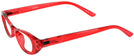 Cat Eye Ruby Red Cat Crazy Single Vision Half Frame View #3