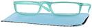 Rectangle Tropical Blue Cool-Aide Single Vision Half Frame View #1