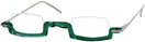 Rectangle,Unique Transparent Green Wolfgang Katzer Architekt Single Vision Half Frame w/ FREE NON-GLARE View #1