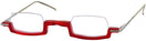 Rectangle,Unique Transparent Red Wolfgang Katzer Architekt Single Vision Half Frame w/ FREE NON-GLARE View #1