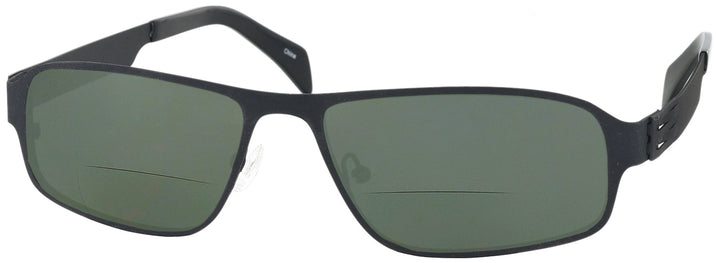 Rectangle Matte Black LZ-43 Titanium Bifocal Reading Sunglasses View #1