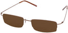 Rectangle Brown Titanium V Progressive No Line Reading Sunglasses View #1