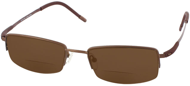  Matte Brown Titanium VI Bifocal Reading Sunglasses View #1